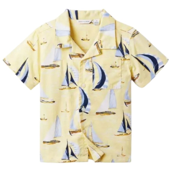 Janie and Jack Boy Sailboat Cabana Shirt size 5 - Picture 1 of 8